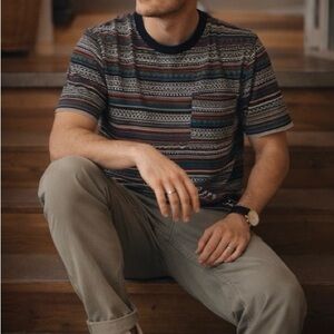 Beautiful Giant Multicolor Patterned Pocket Tee Men’s Large